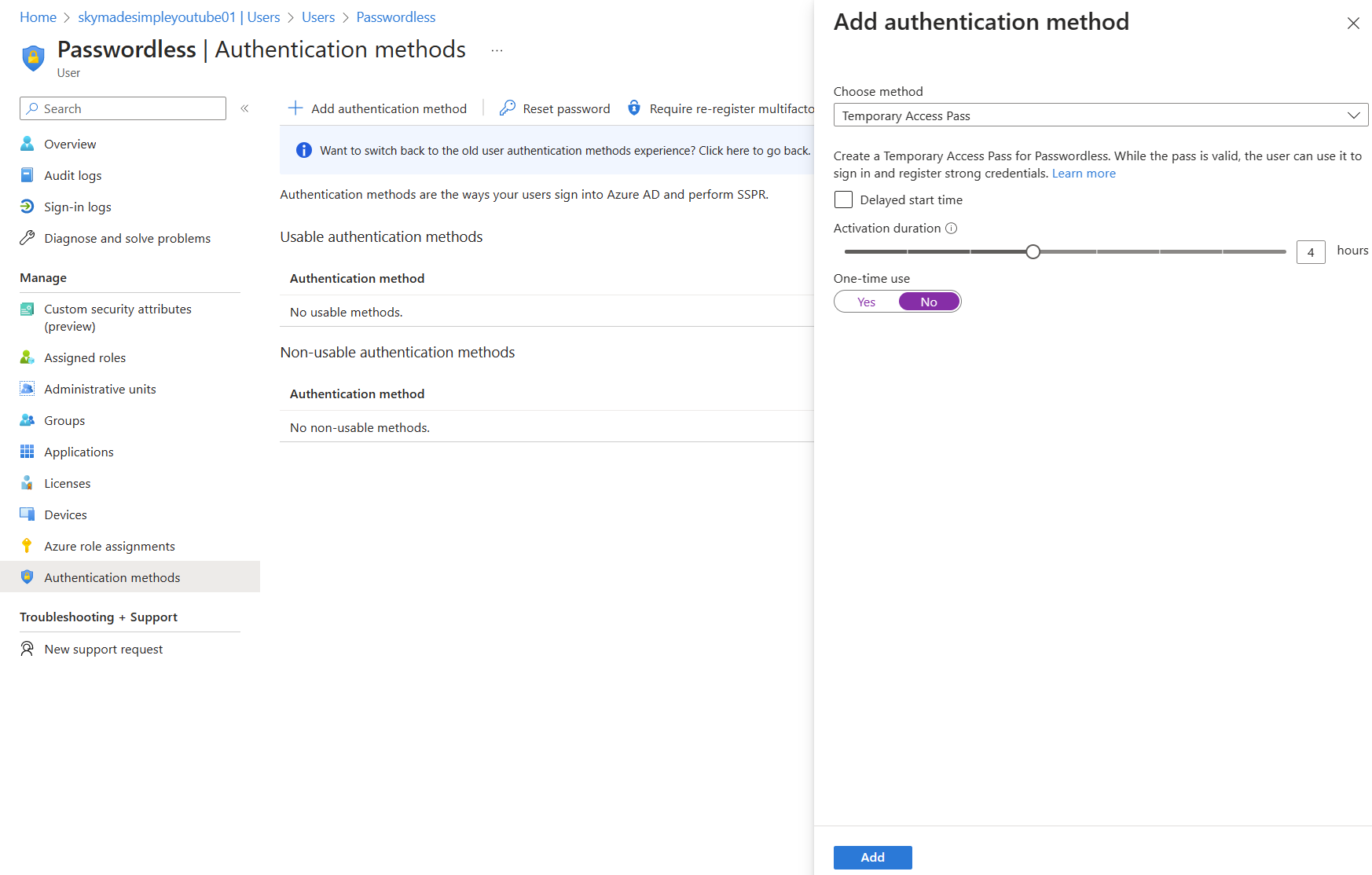 Require passwordless sign-in